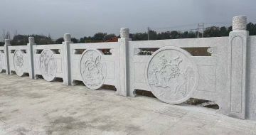 银川芝麻白河道栏杆 石材栏杆