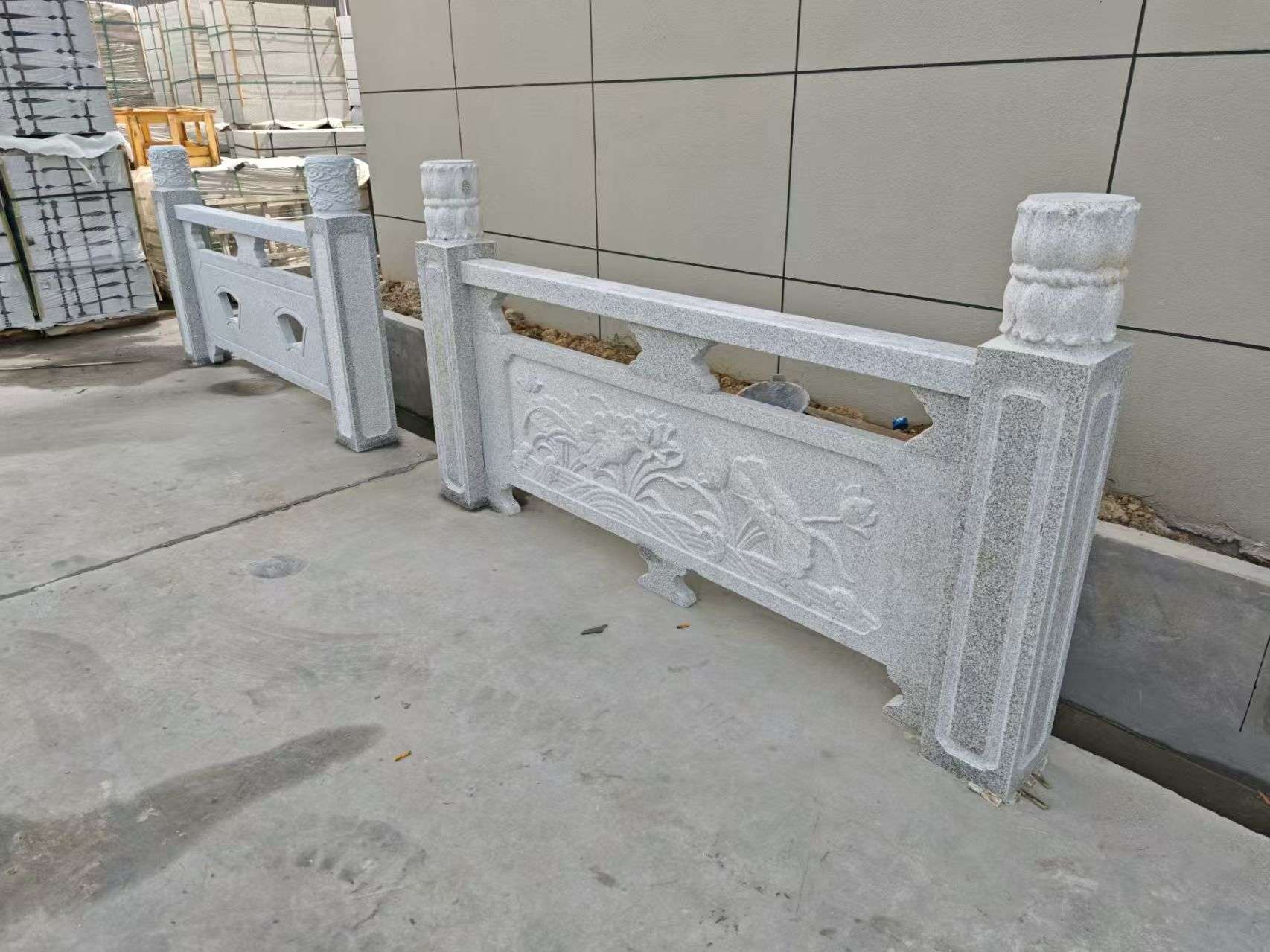 银川芝麻白河道栏杆 石材栏杆